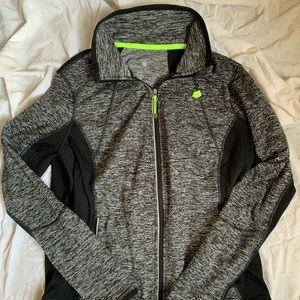 Tangerine gray zip up jacket.